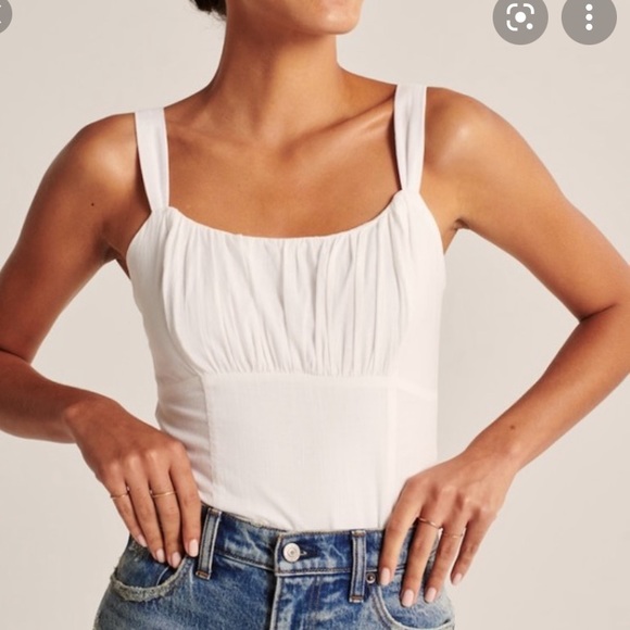 abercrombie white bodysuit